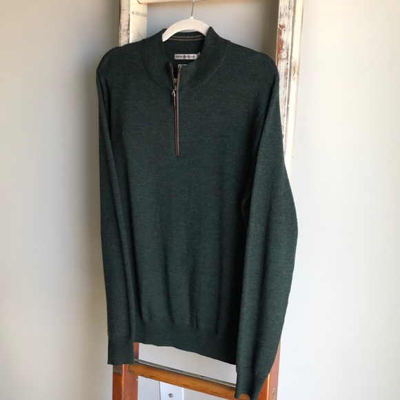 PETER MILLAR 100% Merino Wool Quarter Zip Sweater - Picture 5 of 6